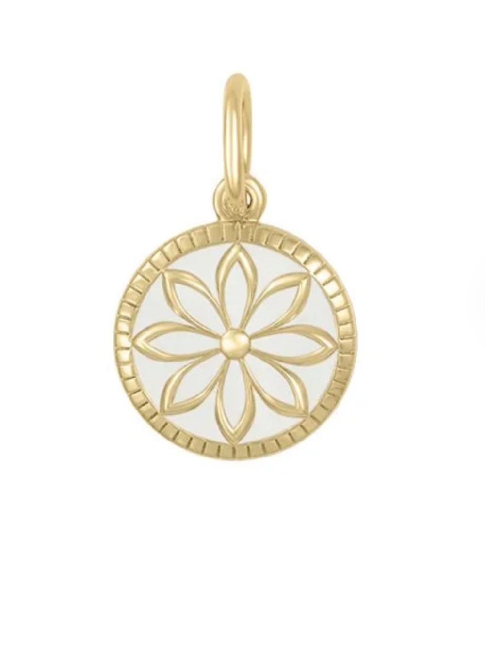 LOLA Daisy Gold Floral  Circle Pendant